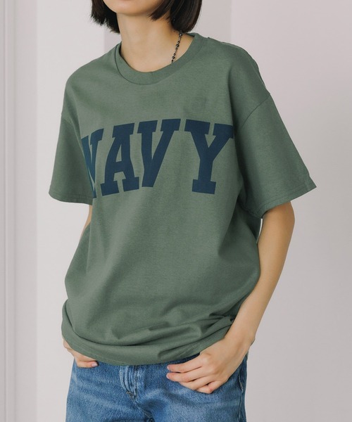 ROOPTOKYO(ループトウキョウ)の「NAVY CORE TEE クルーネック半袖Tシャツ フロントロゴ メンズ 夏物 夏服(Tシャツ/カットソー・メンズ・ネイビー/ゴールド/グリーン・L/XL/M)」の1枚目の写真