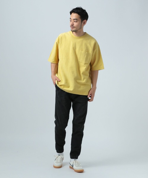 BAYFLOW（ベイフロー）の「[USAコットン]ヘビーウェイトクルーネック半袖Tシャツ（Tシャツ/カットソー・メンズ・イエロー/グリーン/ブラック/オフホワイト/ブルー・MEDIUM/LARGE）」の17枚目の写真