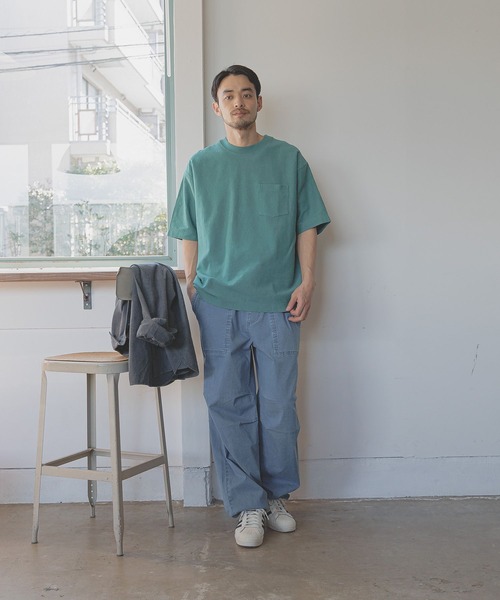 BAYFLOW（ベイフロー）の「[USAコットン]ヘビーウェイトクルーネック半袖Tシャツ（Tシャツ/カットソー・メンズ・イエロー/グリーン/ブラック/オフホワイト/ブルー・MEDIUM/LARGE）」の21枚目の写真