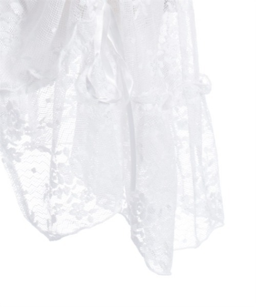 axes femme（アクシーズファム）の「レースロングパーカー（パーカー・レディース・ホワイト/ブラック・FREE）」の6枚目の写真