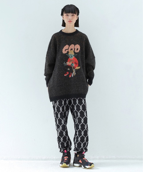 bedsidedrama（ベットサイドドラマ）の「GOD Only Knows Knit Sweater（ニット/セーター・レディース・ブラック/カーキ・1/2）」の6枚目の写真