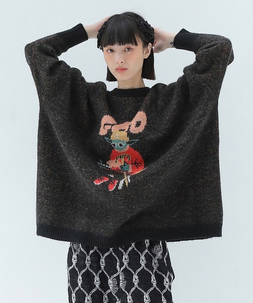 bedsidedrama（ベットサイドドラマ）の「GOD Only Knows Knit Sweater（ニット/セーター・レディース・ブラック/カーキ・1/2）」の21枚目の写真