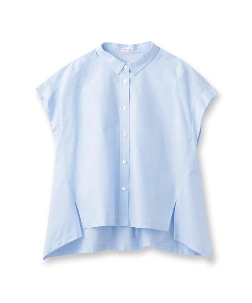 DRESSTERIOR（ドレステリア）の「【日本製/コットン100％】バックフレアオックスシャツ（シャツ/ブラウス・レディース・オフホワイト/サックスブルー/ネイビー/ライトパープル/ライトベージュ・38/34/36）」の6枚目の写真