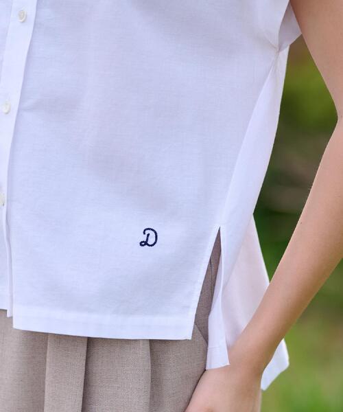 DRESSTERIOR（ドレステリア）の「【日本製/コットン100％】バックフレアオックスシャツ（シャツ/ブラウス・レディース・オフホワイト/サックスブルー/ネイビー/ライトパープル/ライトベージュ・38/34/36）」の13枚目の写真