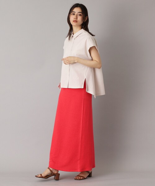 DRESSTERIOR（ドレステリア）の「【日本製/コットン100％】バックフレアオックスシャツ（シャツ/ブラウス・レディース・オフホワイト/サックスブルー/ネイビー/ライトパープル/ライトベージュ・38/34/36）」の18枚目の写真