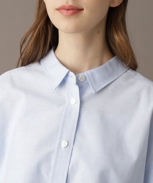 DRESSTERIOR（ドレステリア）の「【日本製/コットン100％】バックフレアオックスシャツ（シャツ/ブラウス・レディース・オフホワイト/サックスブルー/ネイビー/ライトパープル/ライトベージュ・38/34/36）」の22枚目の写真