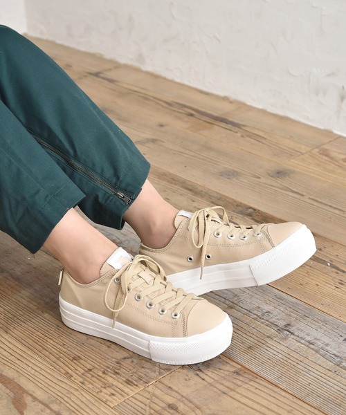moz(モズ)の「moz(モズ) キャンバス 厚底スニーカー(スニーカー・レディース・ベージュ/ピンク/ブラック・22.5cm/23.0cm/23.5cm/24.0cm/24.5cm)」の11枚目の写真