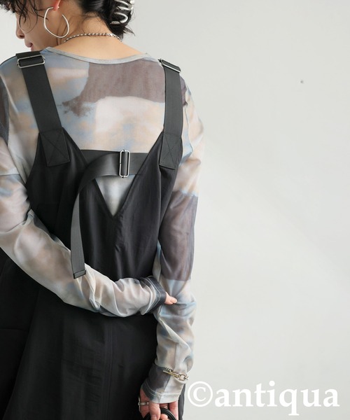 antiqua(アンティカ)の「ミリタリー ジャンパースカート(ジャンパースカート・レディース・ブラック/カーキ・ONESIZE)」の6枚目の写真