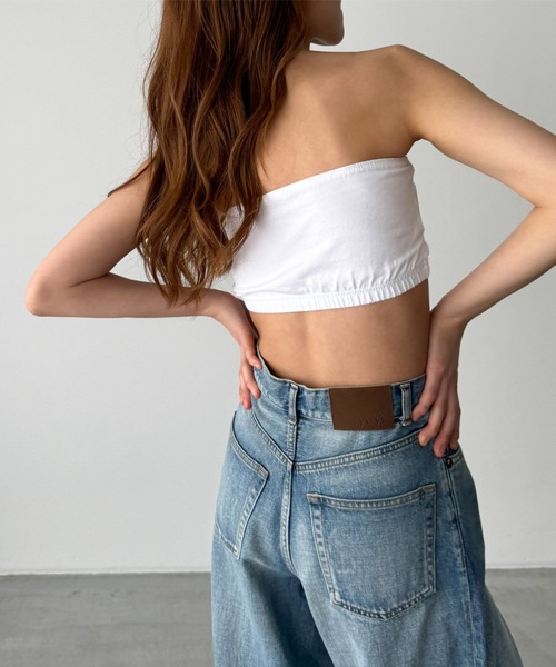 CANAL JEAN（キャナルジーン）の「El mar　パット付きチューブトップ（チューブトップ・レディース・ブラック/グレー/ホワイト・ONE SIZE）」の2枚目の写真