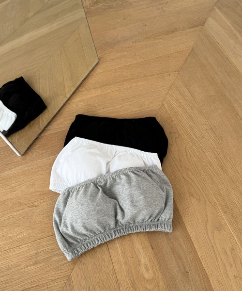 CANAL JEAN（キャナルジーン）の「El mar　パット付きチューブトップ（チューブトップ・レディース・ブラック/グレー/ホワイト・ONE SIZE）」の4枚目の写真