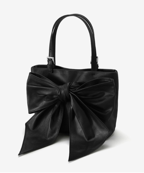 NiiNa（ニーナ）の「【 NiiNa / ニーナ 】高品質牛革 ビッグリボン ハンドバッグ（ハンドバッグ・レディース・ホワイト/ブラック・FREE）」の6枚目の写真