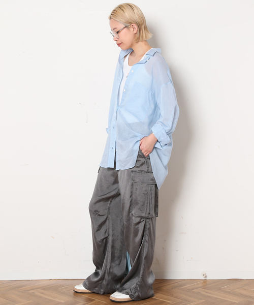 AP STUDIO(エーピーストゥディオ)の「【TanC TOKYO/タンクトウキョウ】ベビーリブスキントップ(タンクトップ・レディース・ホワイト/チャコールグレー・FREE)」の5枚目の写真