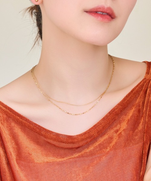 Phoebe(フィービィー)の「【金属アレルギー対応】ダブルチェーンネックレス/サージカルステンレス(ネックレス・レディース・イエローゴールド/シルバー・FREE)」の15枚目の写真