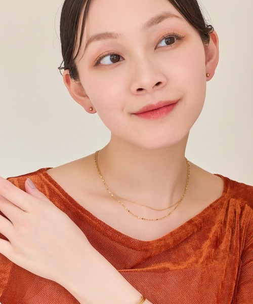 Phoebe(フィービィー)の「【金属アレルギー対応】ダブルチェーンネックレス/サージカルステンレス(ネックレス・レディース・イエローゴールド/シルバー・FREE)」の14枚目の写真