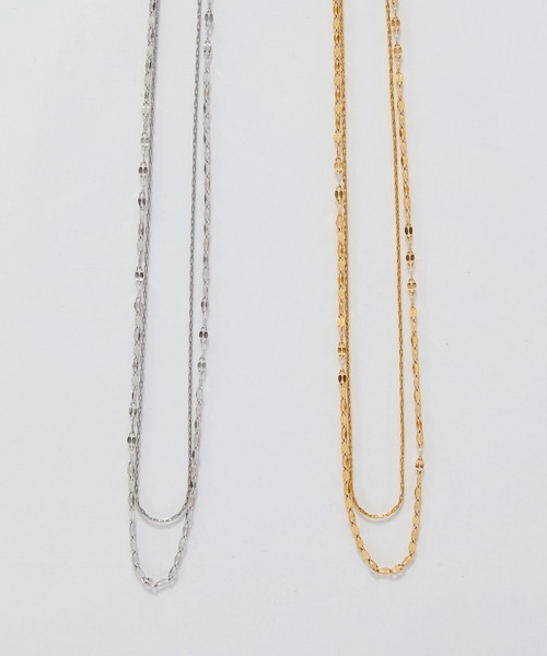 Phoebe(フィービィー)の「【金属アレルギー対応】ダブルチェーンネックレス/サージカルステンレス(ネックレス・レディース・イエローゴールド/シルバー・FREE)」の7枚目の写真