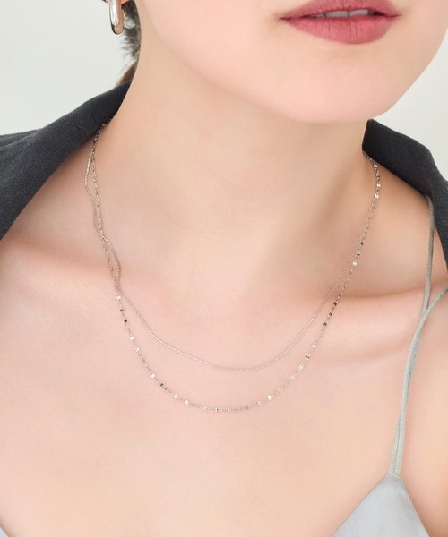 Phoebe(フィービィー)の「【金属アレルギー対応】ダブルチェーンネックレス/サージカルステンレス(ネックレス・レディース・イエローゴールド/シルバー・FREE)」の19枚目の写真