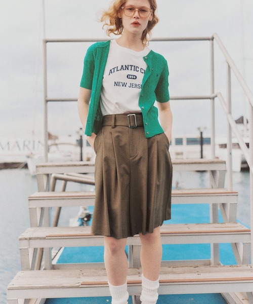 POLO BCS(ポロ ビーシーエス)の「【POLO BCS】VIS別注ハーフスリーブミニケーブルカーディガン(カーディガン/ボレロ・レディース・ホワイト/グリーン/ホワイト系その他4/ネイビー/イエロー・FREE)」の13枚目の写真