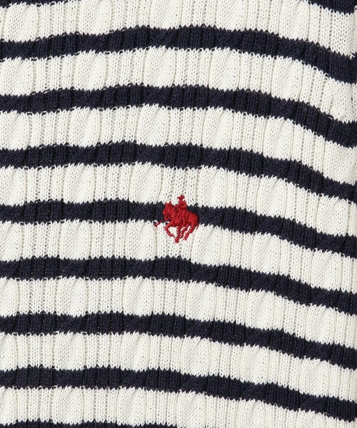 POLO BCS(ポロ ビーシーエス)の「【POLO BCS】VIS別注ハーフスリーブミニケーブルカーディガン(カーディガン/ボレロ・レディース・ホワイト/グリーン/ホワイト系その他4/ネイビー/イエロー・FREE)」の16枚目の写真