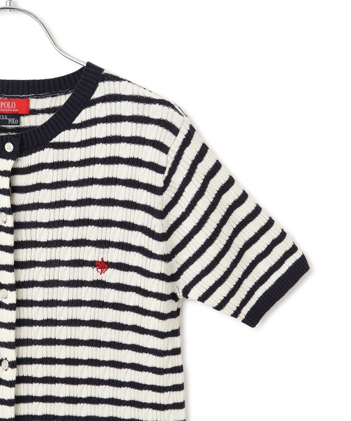 POLO BCS(ポロ ビーシーエス)の「【POLO BCS】VIS別注ハーフスリーブミニケーブルカーディガン(カーディガン/ボレロ・レディース・ホワイト/グリーン/ホワイト系その他4/ネイビー/イエロー・FREE)」の18枚目の写真