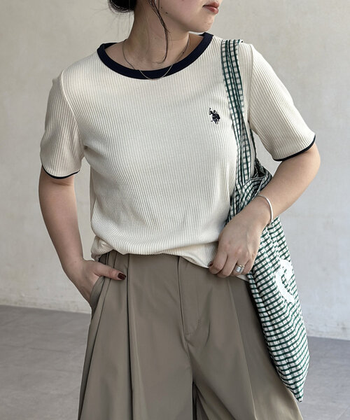 UNITED ARROWS リブ編み半袖Tシャツ UNITED ARROWS メンズ半袖Tシャツ、カットソー｜トップス
