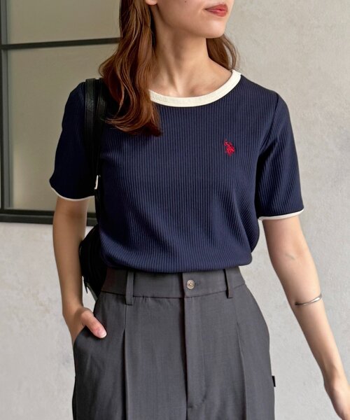UNITED ARROWS リブ編み半袖Tシャツ UNITED ARROWS メンズ半袖Tシャツ、カットソー｜トップス