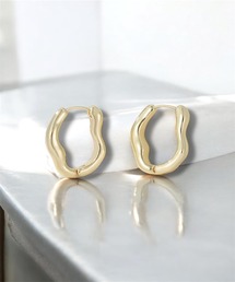 1004ST（イチマルマルヨンエスティー）の「フープ しずく型 シルバー ゴールド ピアス（ピアス（両耳用））」