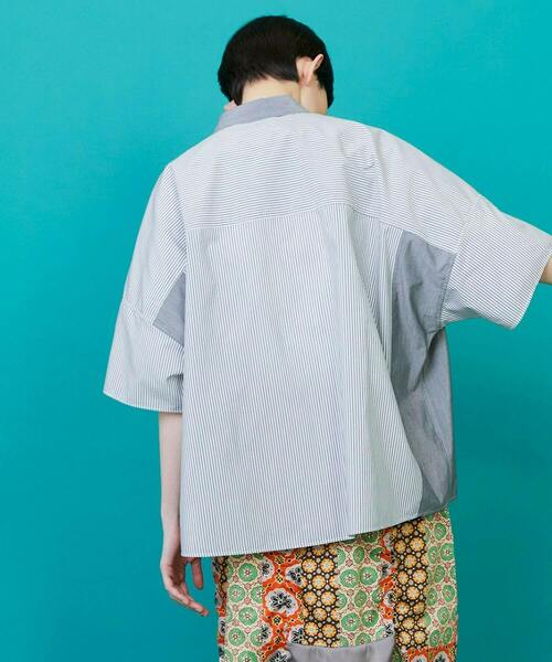 FRAPBOIS(フラボア)の「ワイディーシャツ(シャツ/ブラウス・レディース・ブラック/ブルー・1/2)」の14枚目の写真