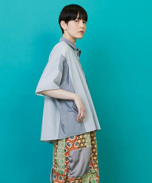 FRAPBOIS(フラボア)の「ワイディーシャツ(シャツ/ブラウス・レディース・ブラック/ブルー・1/2)」の15枚目の写真