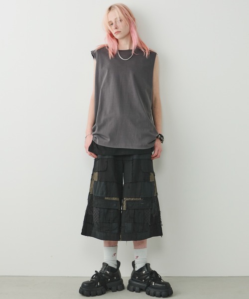 AIVER(アイバー)の「AIVER ボロクォーターカーゴパンツ(カーゴパンツ・メンズ・ナチュラル/グレー/ブラック・SMALL/MEDIUM/LARGE)」の10枚目の写真
