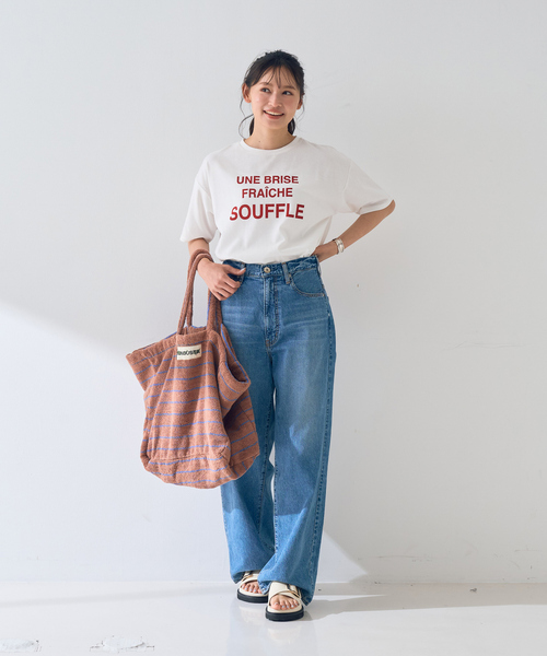 EMMA　ROUGE VIF（エマルージュヴィフ）の「【一部店舗限定】ロゴTシャツ（Tシャツ/カットソー・レディース・レッド/スミクロ・フリー）」の13枚目の写真