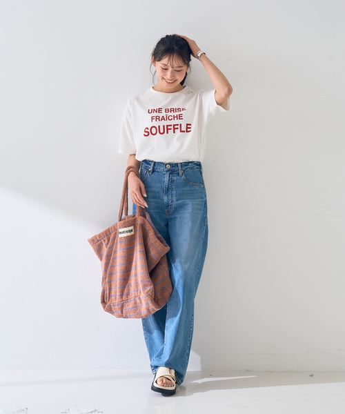 EMMA　ROUGE VIF（エマルージュヴィフ）の「【一部店舗限定】ロゴTシャツ（Tシャツ/カットソー・レディース・レッド/スミクロ・フリー）」の14枚目の写真