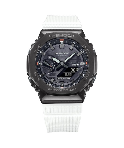 G-SHOCK(ジーショック)の「メタルベゼル / スマートフォンリンク&タフソーラー / GBM-2100B-7AJF(アナログ腕時計・メンズ・ホワイト×ブラック・FREE)」の6枚目の写真