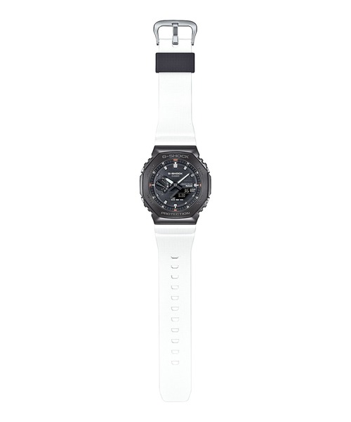 G-SHOCK(ジーショック)の「メタルベゼル / スマートフォンリンク&タフソーラー / GBM-2100B-7AJF(アナログ腕時計・メンズ・ホワイト×ブラック・FREE)」の7枚目の写真