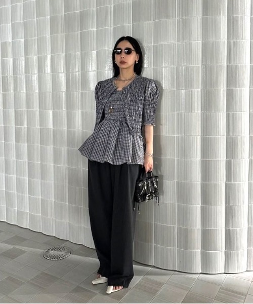 【美品】CUT OUT STRAIGHT PANTS AMERI Ameri VINTAGE - CUT OUT STRAIGHT PANTSの通販 by A｜アメリ