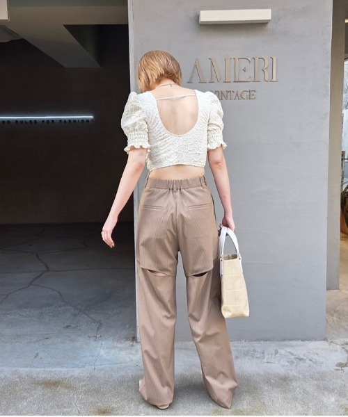 Ameri　MEDI WAVE PATTERN CUT PANTS Ameri（アメリ）の「MEDI WAVE PATTERN CUT PANTS（その他パンツ