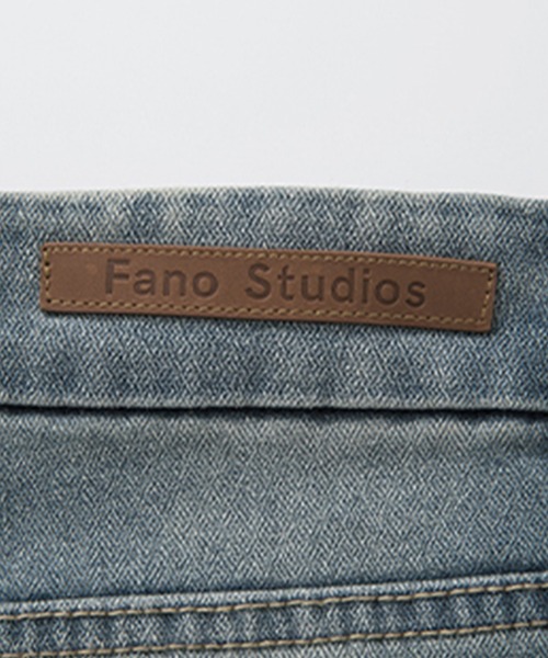 Fano Studios ストレートフレアデニム ダメージ加工 コットンストレートデニム FX25K036【Fano Studios