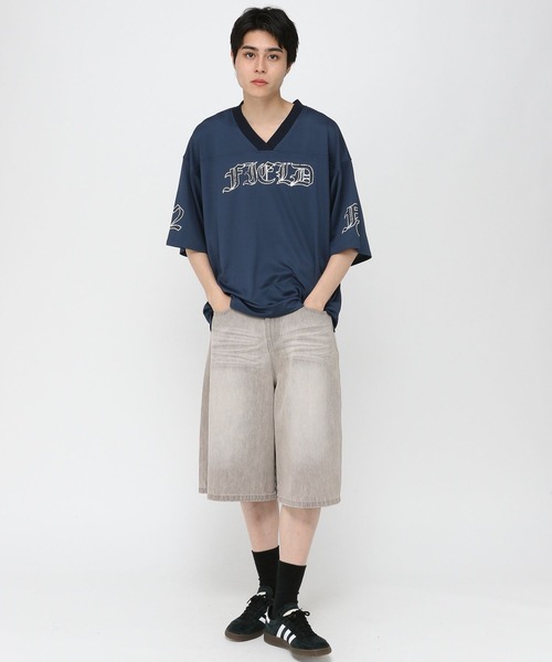 3.3 Field Trip (3.3フィールドトリップ)の「3.3 Field Trip/バミューダデニム(デニムパンツ・メンズ・グレー/ブラック・LARGE/MEDIUM)」の3枚目の写真