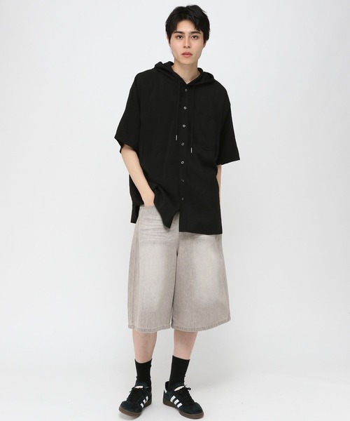 3.3 Field Trip (3.3フィールドトリップ)の「3.3 Field Trip/バミューダデニム(デニムパンツ・メンズ・グレー/ブラック・LARGE/MEDIUM)」の4枚目の写真