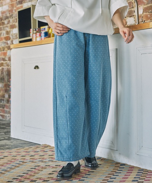 日本未入荷◆AW24/25 ブルー ウォッシュドコットンデニム 日本未入荷◇AW24/25 ブルー ウォッシュドコットンデニム