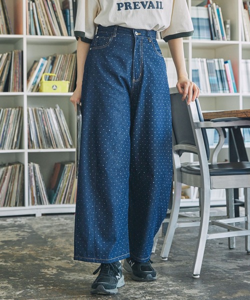 MARNI　ドット柄デニムパンツ セール】ドット柄 カーブシルエット デニムパンツ（デニムパンツ