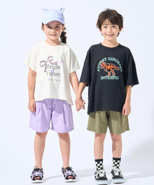 SHOO・LA・RUE(シューラルー)の「◆【100-150cm/ひんやり/水陸両用】配色コード使いハーフパンツ(その他パンツ・キッズ・ブラック/カーキ/ライトパープル・10/11/12/13/14/15 )」の8枚目の写真