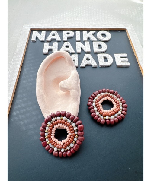tone(トーン)の「【NAPIKO】ドーナツ型🍩個性的☆ビーズアクセサリー◇マルチ/ピアス(MA)(ピアス(両耳用)・レディース・マルチ・FREE)」の3枚目の写真