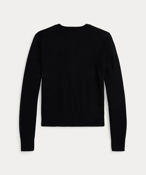 POLO RALPH LAUREN（ポロ ラルフ ローレン）の「コットン クルーネック カーディガン（カーディガン/ボレロ・レディース・ブラック系1・M/S/XL/L/XS）」の2枚目の写真