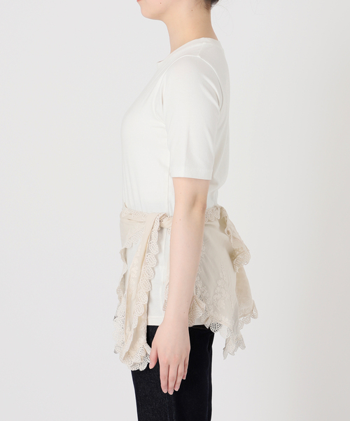 SLOBE citron.(スローブシトロン)の「《WEB限定》SLOBE citron. BROIDER APRON(スカート・レディース・ブラック/アイボリー・FREE)」の18枚目の写真