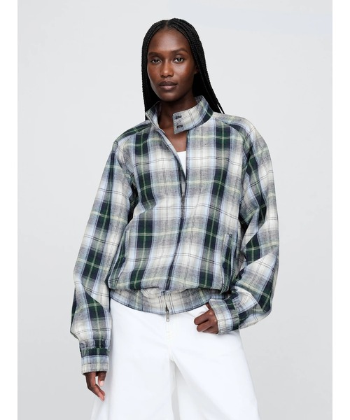 GAP（ギャップ）の「Gap × Malbon コットンリネン ボンバージャケット（その他アウター・メンズ・ライトグレー・S/M/L/XL/XS）」の10枚目の写真