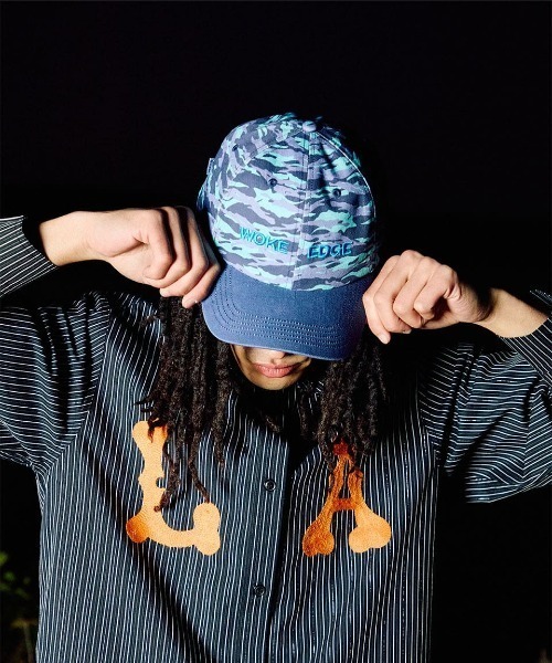 WOKE EDGE(ウォークエッジ)の「Lizard Camo Logo Cap/ミリタリー/リザードカモ/シックスパネルキャップ/WOKE EDGE(キャップ・メンズ・カモフラージュ・FREE)」の1枚目の写真