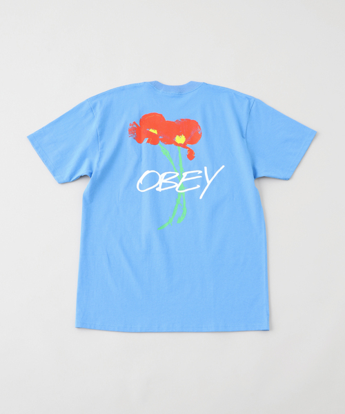 OBEY(オベイ)の「OBEY/オベイ POPPIES Tシャツ(Tシャツ/カットソー・メンズ・ホワイト/ブラック/ブルー・MEDIUM/LARGE)」の9枚目の写真