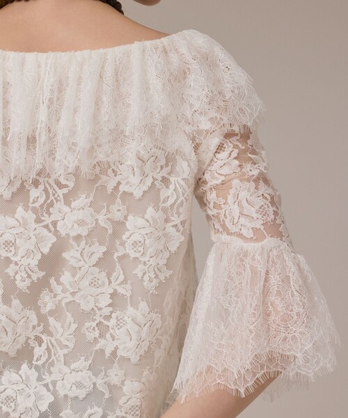 Diagram(ダイアグラム)の「レースコンビフリルブラウス(シャツ/ブラウス・レディース・ブラック/ホワイト・36/38)」の10枚目の写真