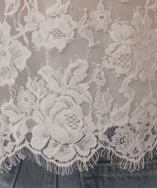 Diagram(ダイアグラム)の「レースコンビフリルブラウス(シャツ/ブラウス・レディース・ブラック/ホワイト・36/38)」の11枚目の写真