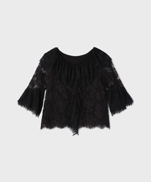 Diagram(ダイアグラム)の「レースコンビフリルブラウス(シャツ/ブラウス・レディース・ブラック/ホワイト・36/38)」の16枚目の写真